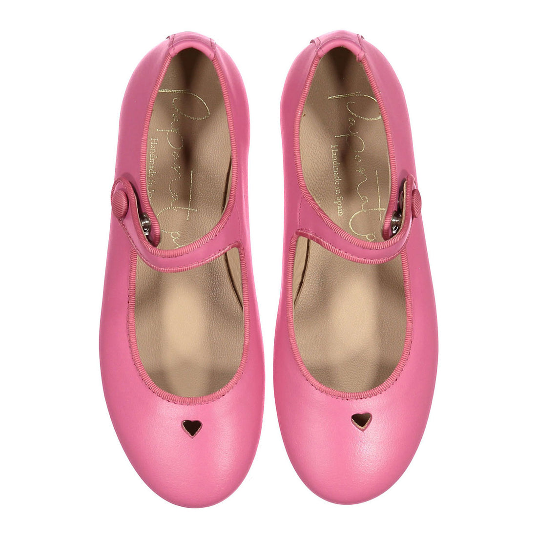 Papanatas Fuchsia Heart Detail Mary Janes