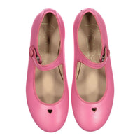 Papanatas Fuchsia Heart Detail Mary Janes