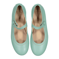 Papanatas Mint Eyelet Mary Janes