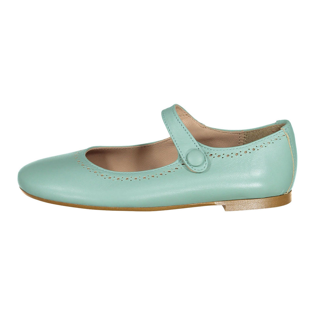 Papanatas Mint Eyelet Mary Janes