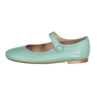 Papanatas Mint Eyelet Mary Janes