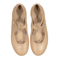 Papanatas Nude Eyelet Mary Janes