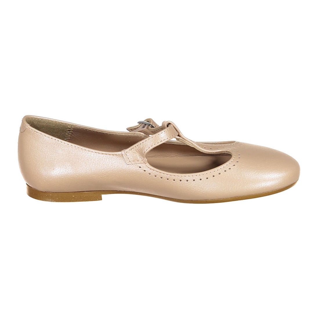 Papanatas Beige T-Strap Flat