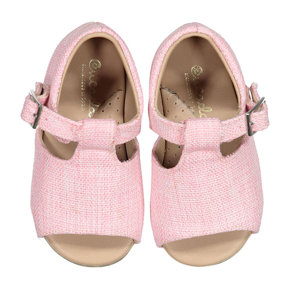 Papanatas Pale Pink Open Toe Baby Sandals