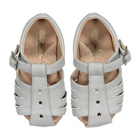 Papanatas Grey Caged Star Detailed Baby Sandals