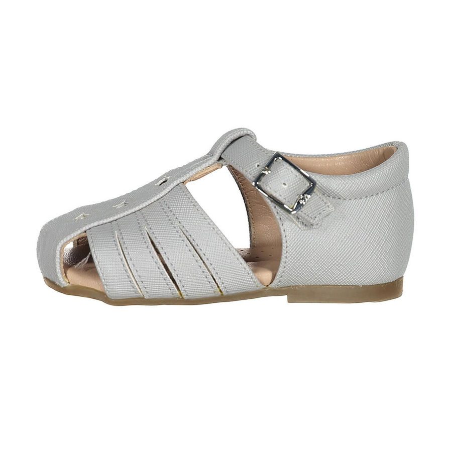 Papanatas Grey Caged Star Detailed Baby Sandals