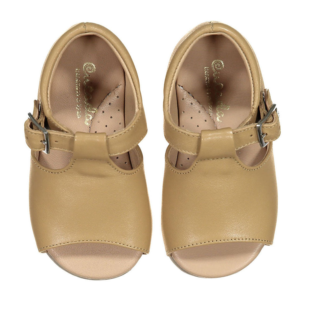Papanatas Cappuccino Open Toe Baby Sandals