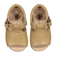 Papanatas Cappuccino Open Toe Baby Sandals