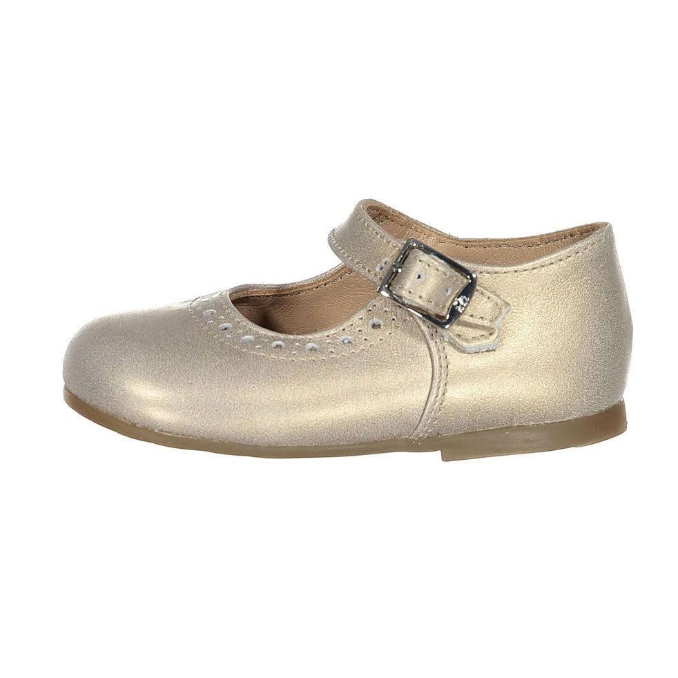 Papanatas Gold Baby Mary Janes