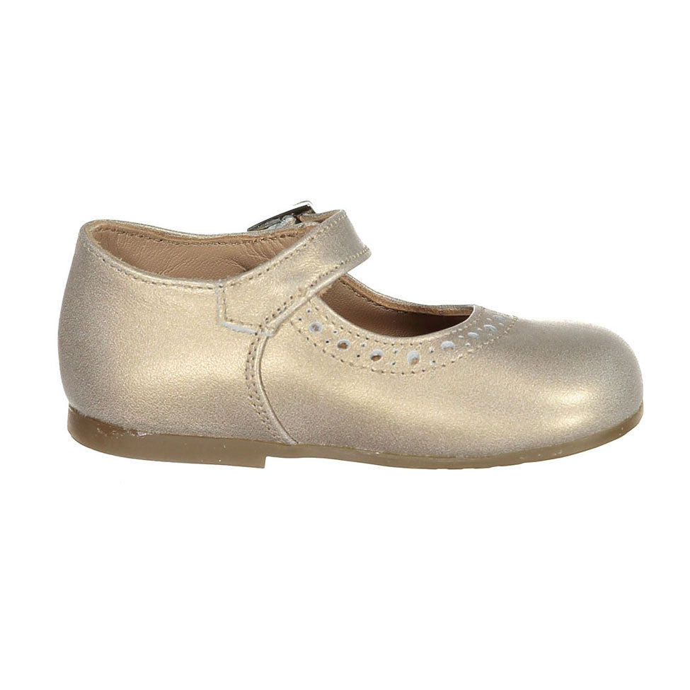 Papanatas Gold Baby Mary Janes