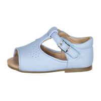 Papanatas Blue Leather Designed Open Toe Baby Sandals