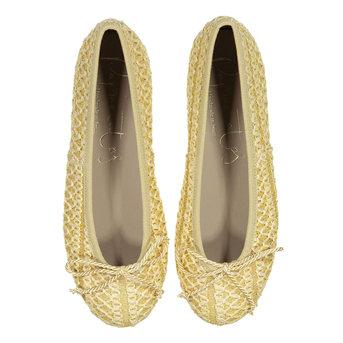 Papanatas Lemon Woven Ballet Flat