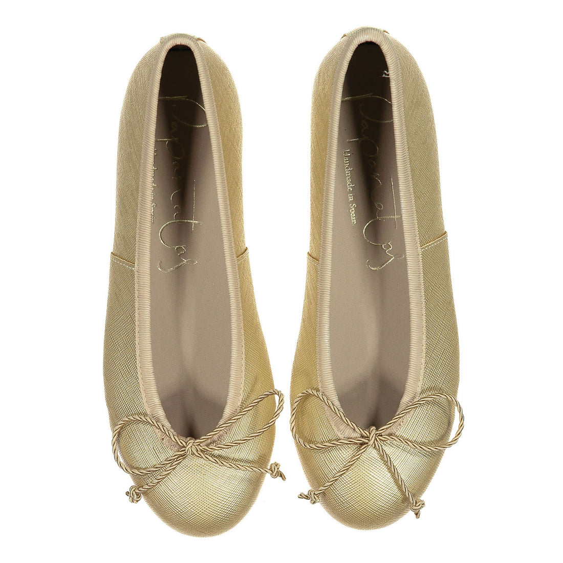 Papanatas Gold Ballet Flat