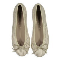 Papanatas Beige Tweed Ballet Flat