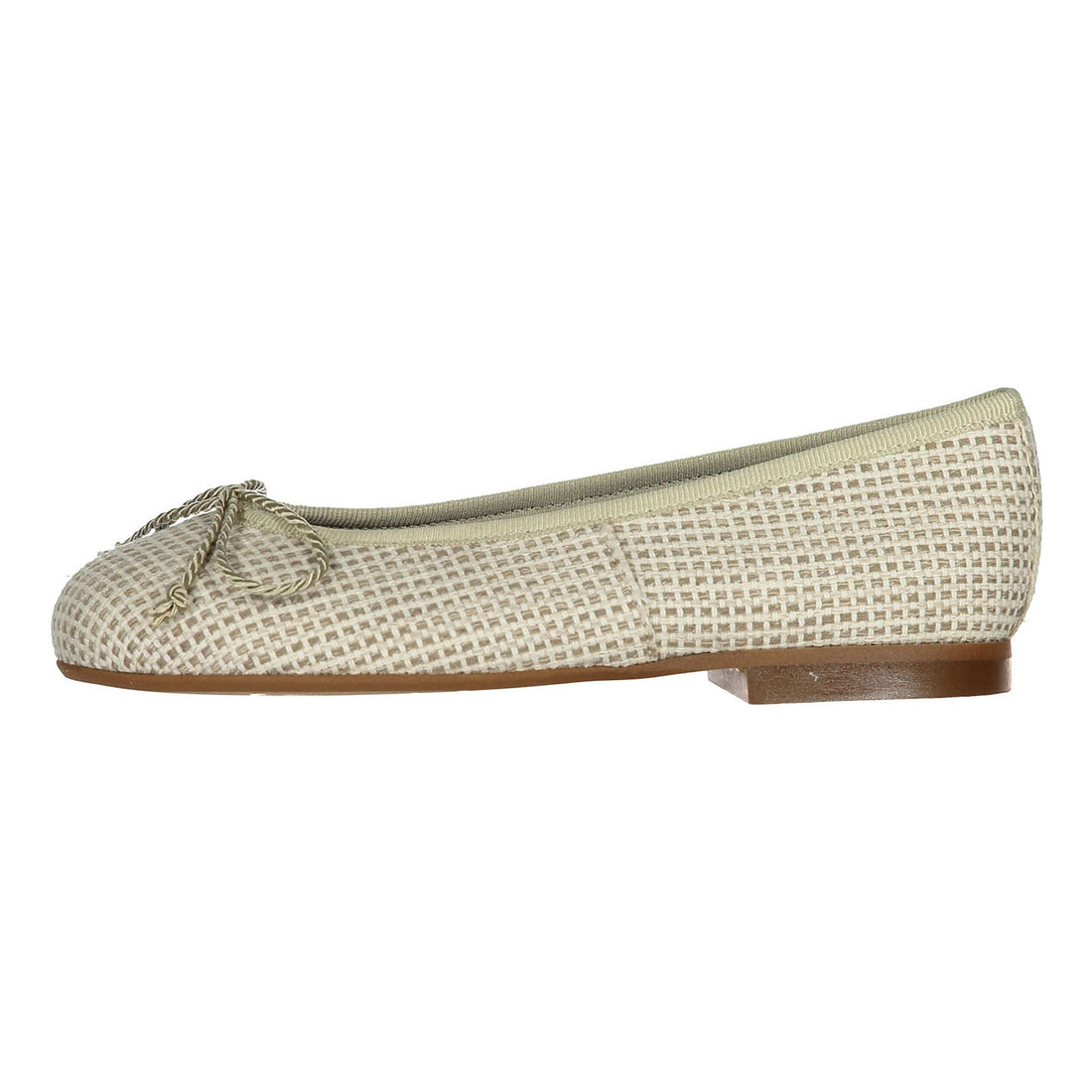 Papanatas Beige Tweed Ballet Flat