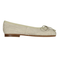 Papanatas Beige Tweed Ballet Flat