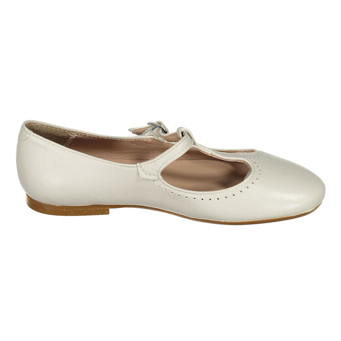 Papanatas Cream T-Strap Flat