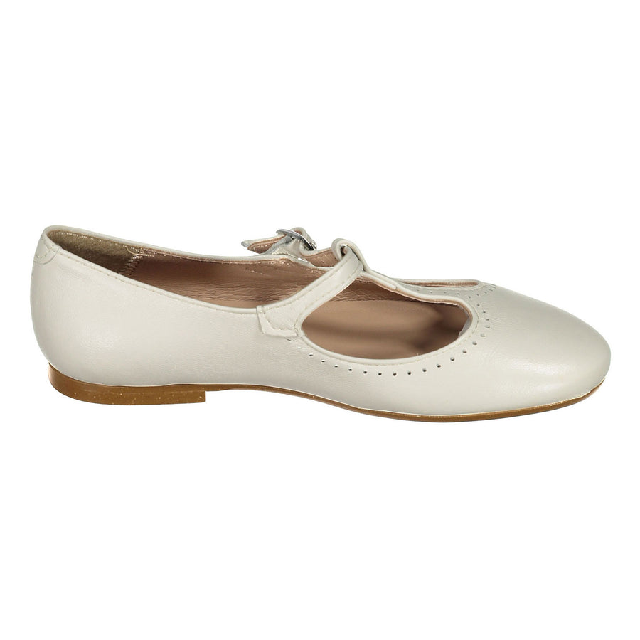 Papanatas Cream T-Strap Flat