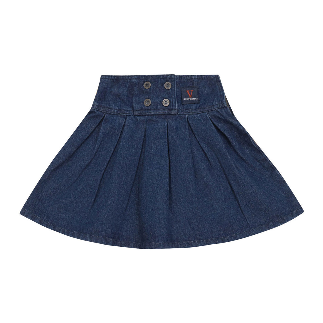 Calla Lili Denim Blue Pleated Skirt