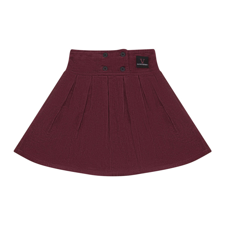 Calla Lili Cranberry Pleated Skirt