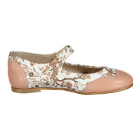 Ladida Shoes Floral Two Toned  Mary Janes