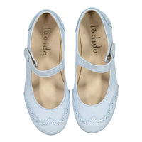 Ladida Shoes Light Blue Wingtip Mary Janes