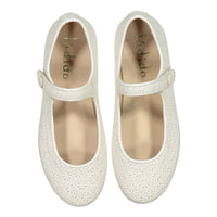 Ladida Shoes Cream Eyelet Mary Janes