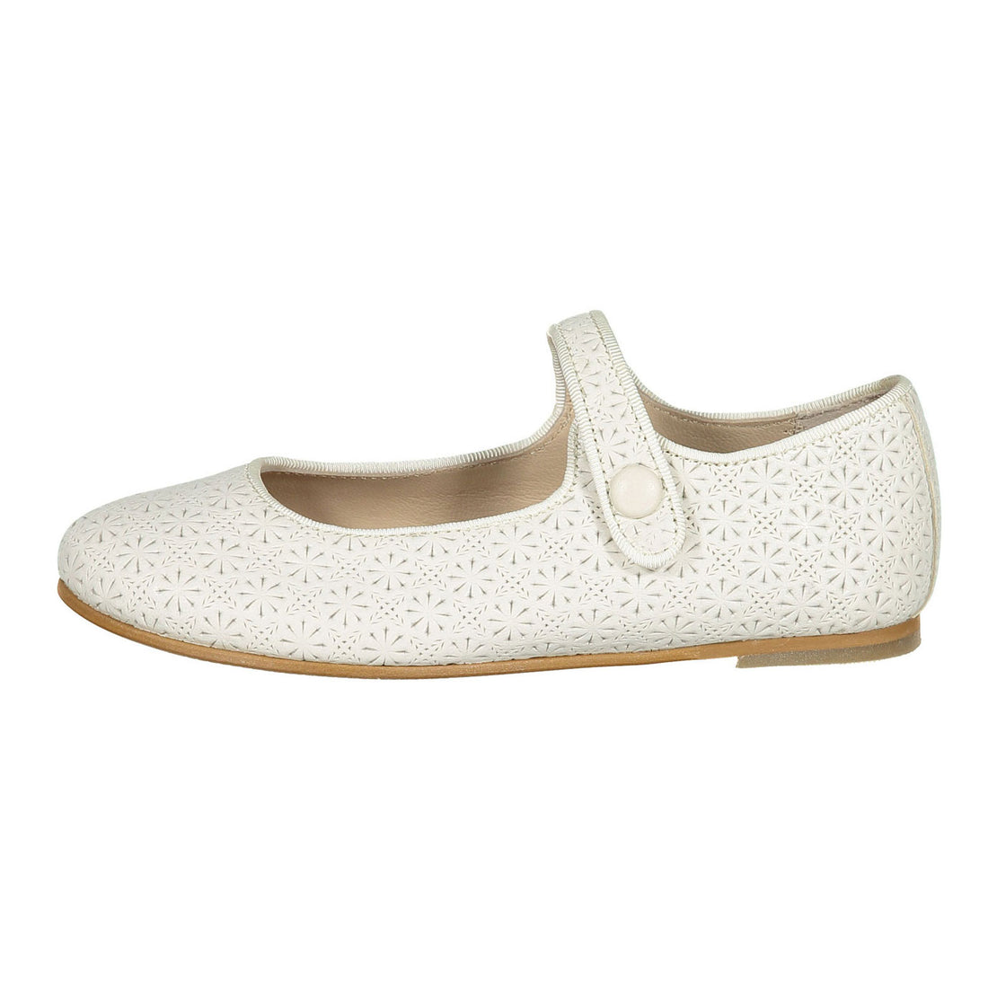 Ladida Shoes Cream Eyelet Mary Janes