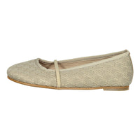 Ladida Shoes Beige Mesh Strap Flats