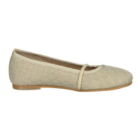 Ladida Shoes Beige Mesh Strap Flats