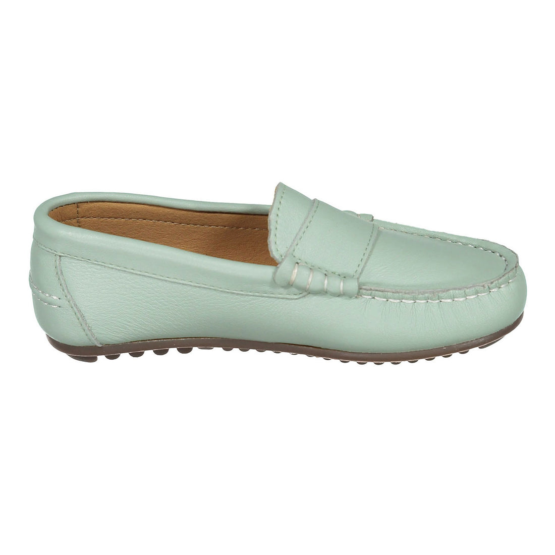 knee length dresses for ladies Ladida Shoes Mint Leather Loafers