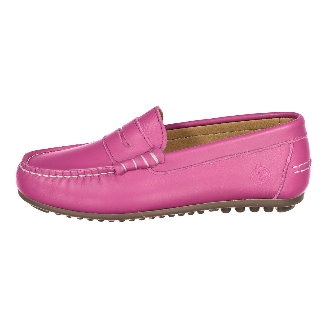 Ladida Shoes Magenta Leather Loafers