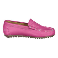 Ladida Shoes Magenta Leather Loafers