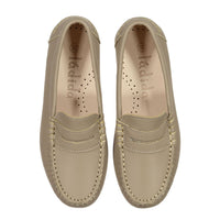 Ladida Shoes Taupe Leather Loafers
