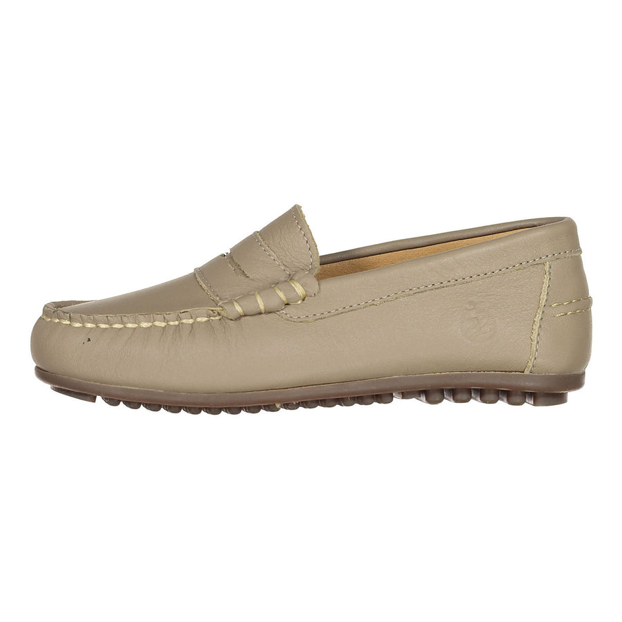 Ladida Shoes Taupe Leather Loafers