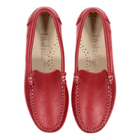 Ladida Shoes Red Heart Embossed  Loafer