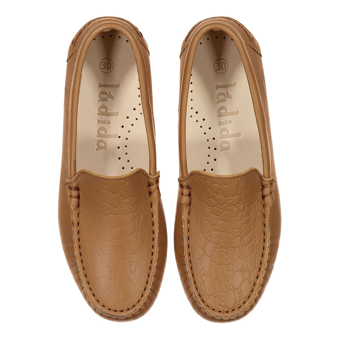 Ladida Shoes Cognac Crush Front Loafers