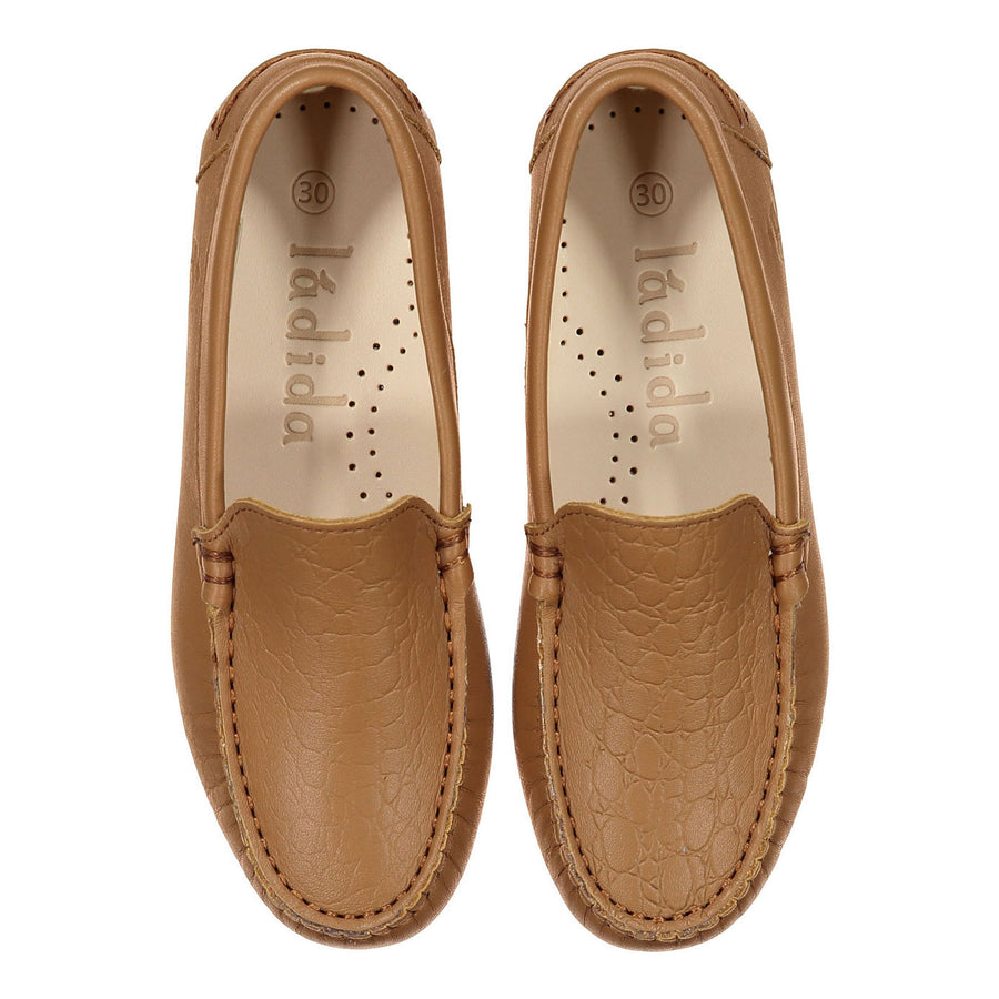 Ladida Shoes Cognac Crush Front Loafers