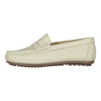 Ladida Shoes Ecru Leather Loafers