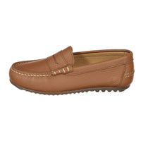 Ladida Shoes Cognac Pebbled Loafers