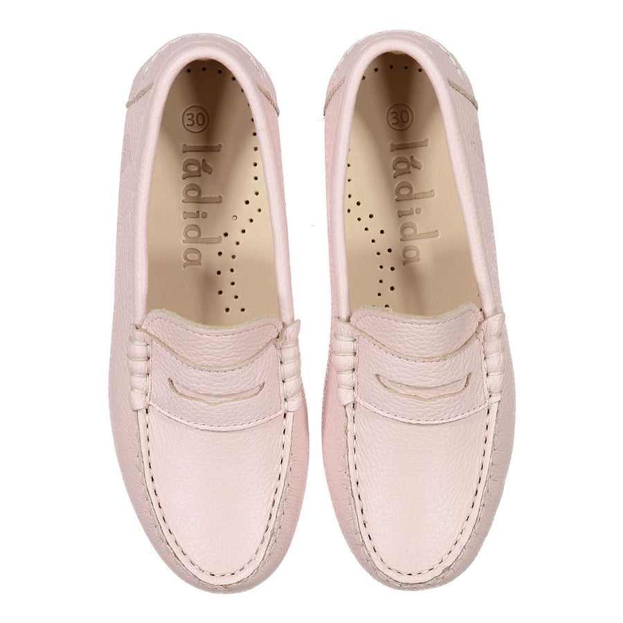 Ladida Shoes Light Pink Pebbled Loafers