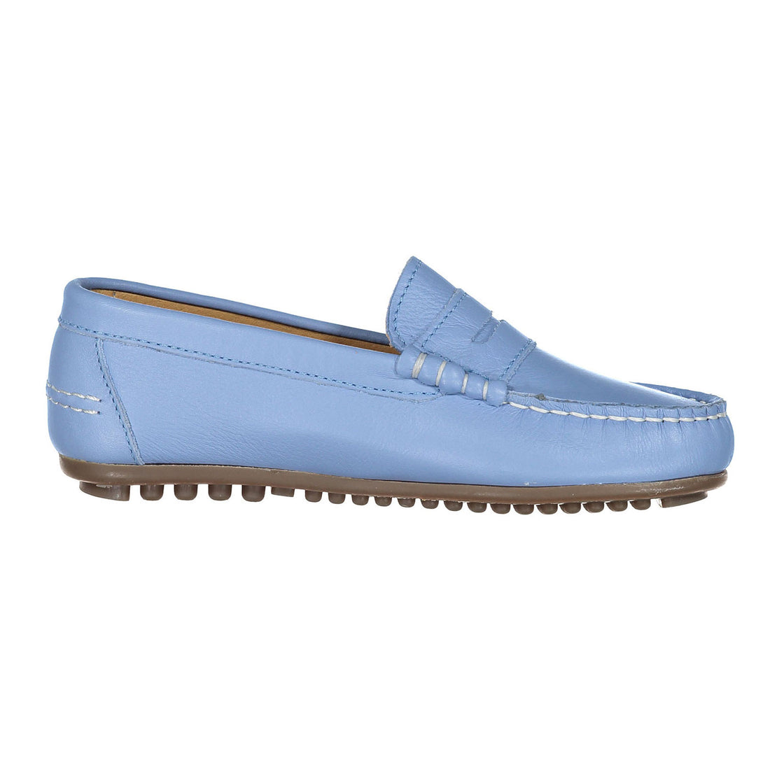 Ladida Shoes Sky Blue Leather Loafers