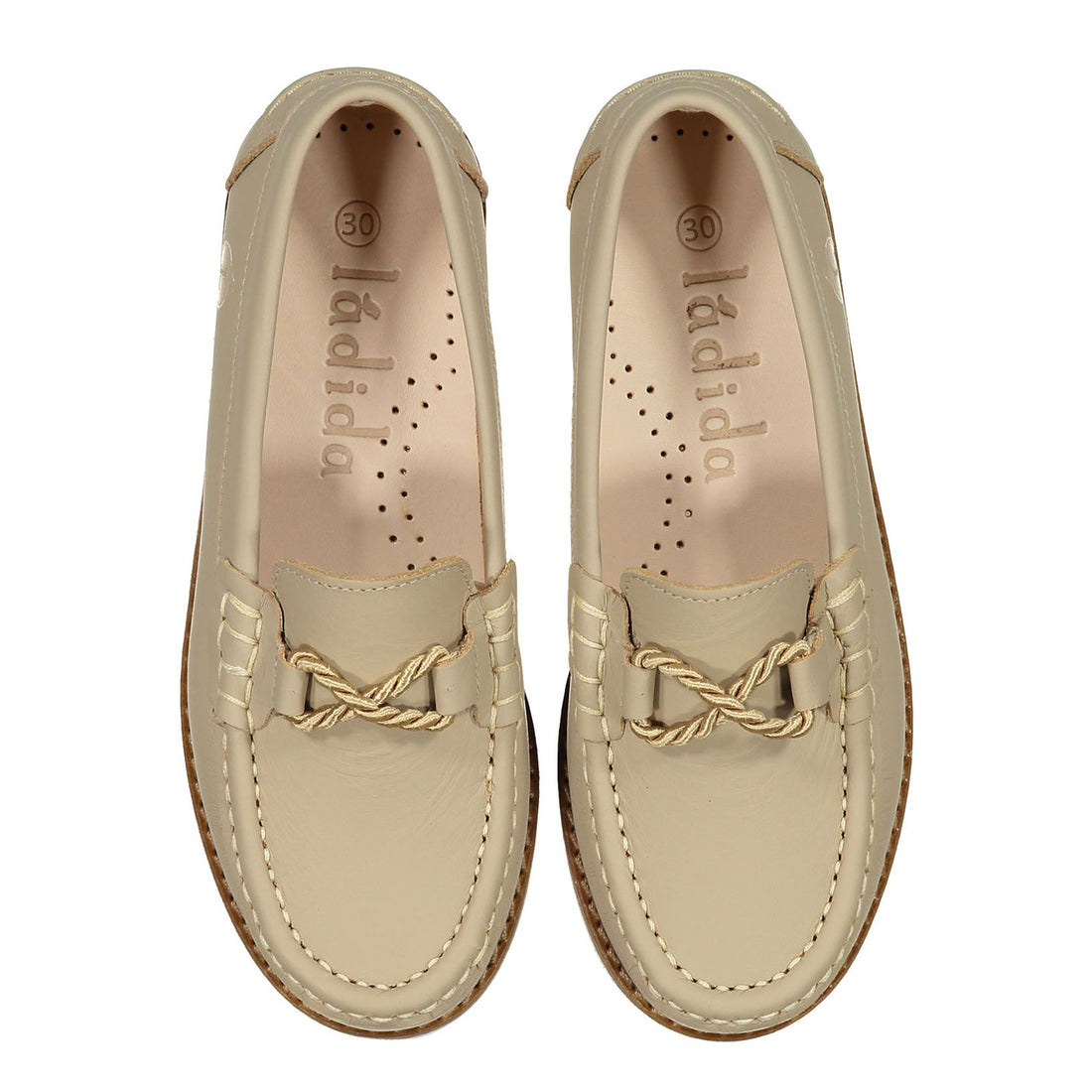 Ladida Shoes Beige Rope Slip On Loafer