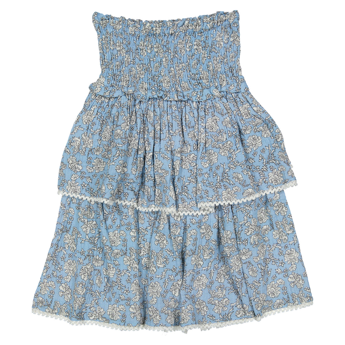 The New Society Peony Powder Blue Print Melina Special Skirt