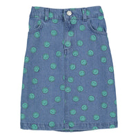 The New Society Light Blue Smiley Denim Special Skirt
