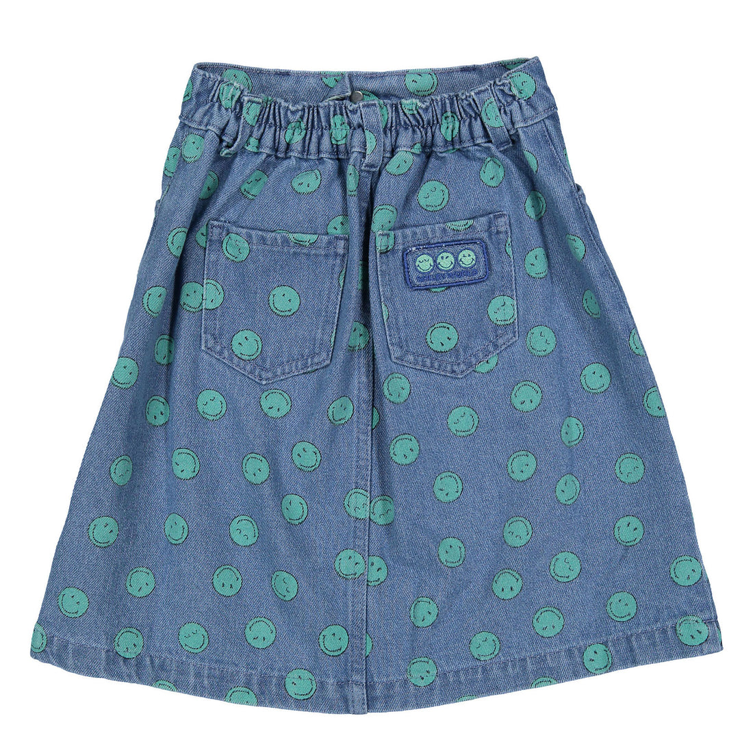 The New Society Light Blue Smiley Denim Special Skirt