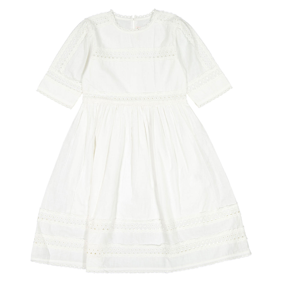 Bonpoint White Elesa Dress