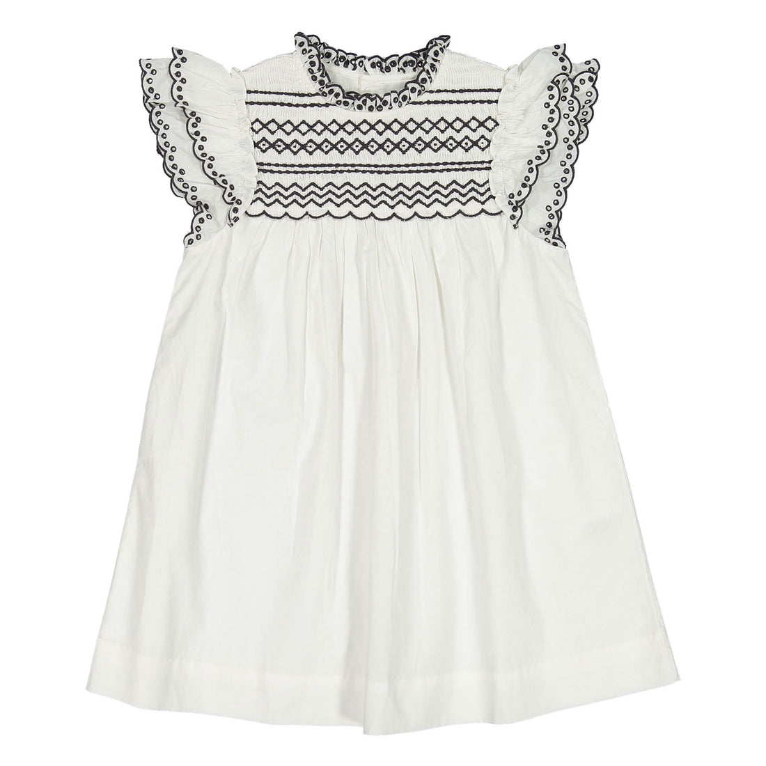 Bonpoint Milk White Bijou Dress
