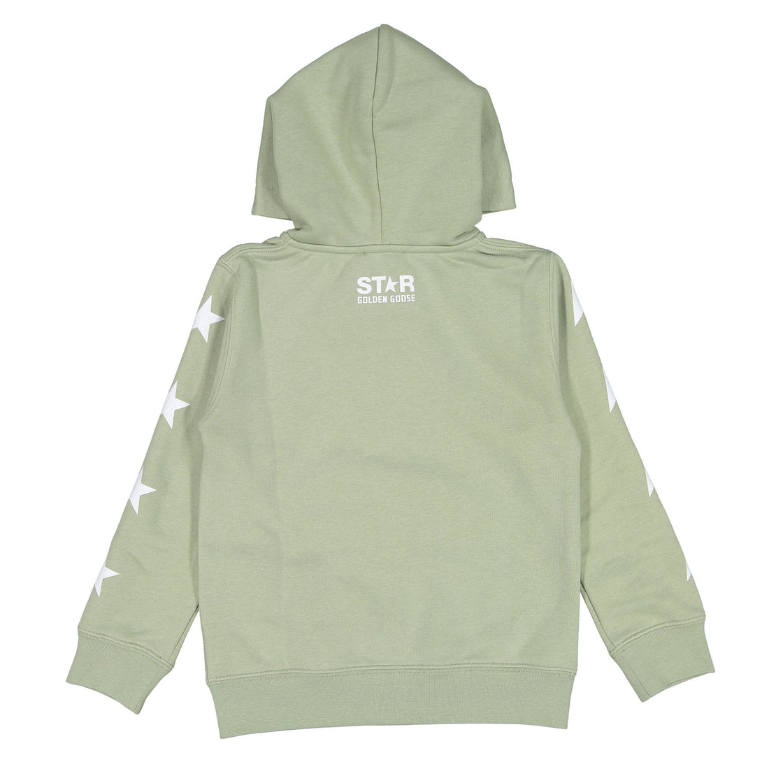 Golden Goose Seagrass/White Zipped Sweatshirt Hoodie