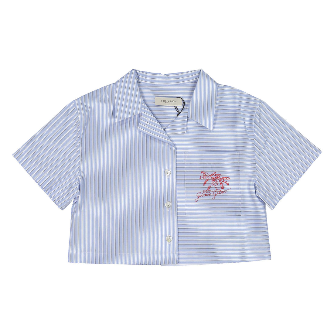 Golden Goose Light Blue/Off White Stripe Blouse